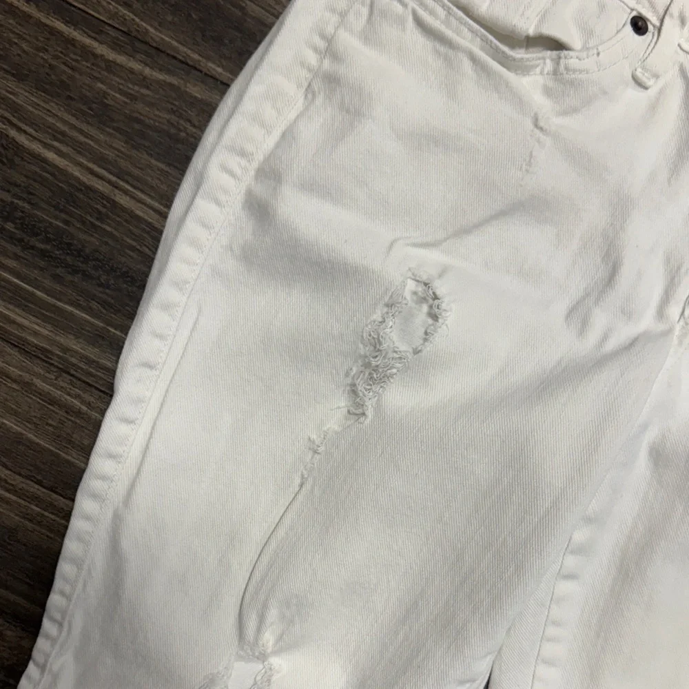 Guess White Boyfriend Jeans crop mid - Picture 3 of 4